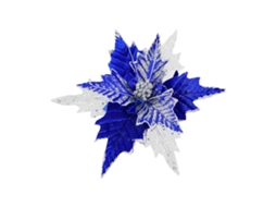 Laxiscreed Flor Artificial De Natal Com Pó De Ouro Para Árvores E Decoração Festiva Azul