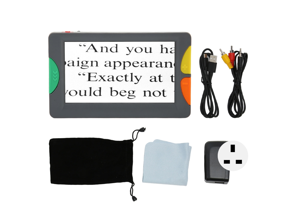 Lupa Digital Portátil 4.3" 2x-32x Com Saída Av E Plug Uk
