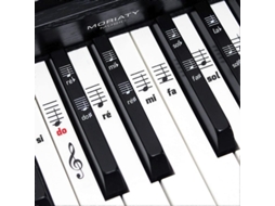 Autocolantes YURU para notas de piano, teclado 49, 61, 76, 88 teclas, kit premium, para teclas pretas e brancas