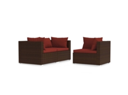 Garden Lounge Set, Garden Lounge Sets Vidaxl Marrom Rattan / Vime (n/a)