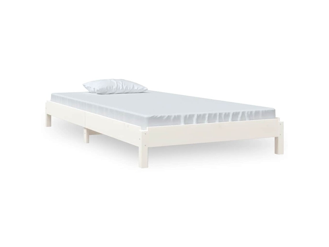 Stack Bed, Stack Beds Vidaxl Branco Madeira De Pinho (90 X 190 Cm)