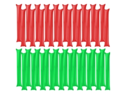 40 Pcs Bam Bam Thunder Sticks Cheering Sticks para Esportes Basquete Futebol Ruidosos Vermelho*20 Verde*20