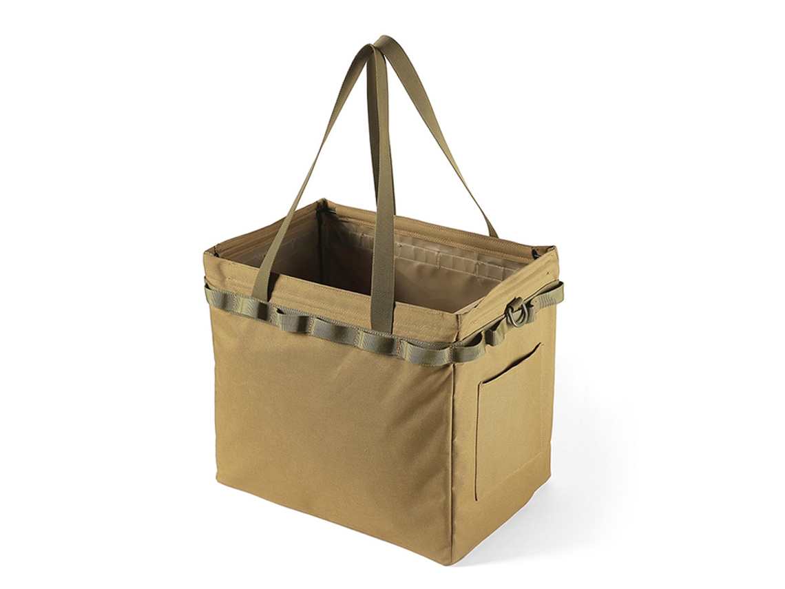 Bolsa Multifuncional Dobrável para Ferramentas com Grande Capacidade, Ideal Camping, Viagens, Piqueniques e Transporte no Carro. Cor: Cáqui. AQUAFORGE