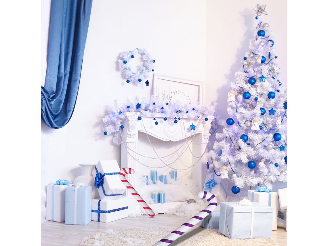 Cajado Inflável Decorativo De Natal Com Cores Doces