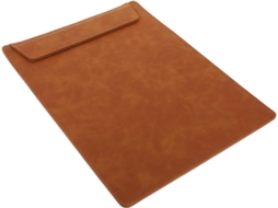 Prancheta De Couro Marrom Leve, Ideal Para Decoração De Escritórios E Escolas, Com Prendedor Portátil Para Documentos E