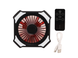 Ventilador de Camping com Lanterna Led Recarregável Controle Remoto