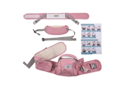Porte-bebê Com Banco Lombar 4 Em 1 Ergonomic Para Bebê 0-36 Meses 0-44 Lbs Rosa