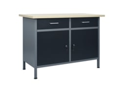 Bancada De Trabalho 120x60x85 Cm Aã§o Preto DKD HOME DECOR