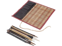 Conjunto de Pincéis para Caligrafia Chinesa Tradicional Topbathy, Pincel Ponta Fina Pintura e Escrita Artístic