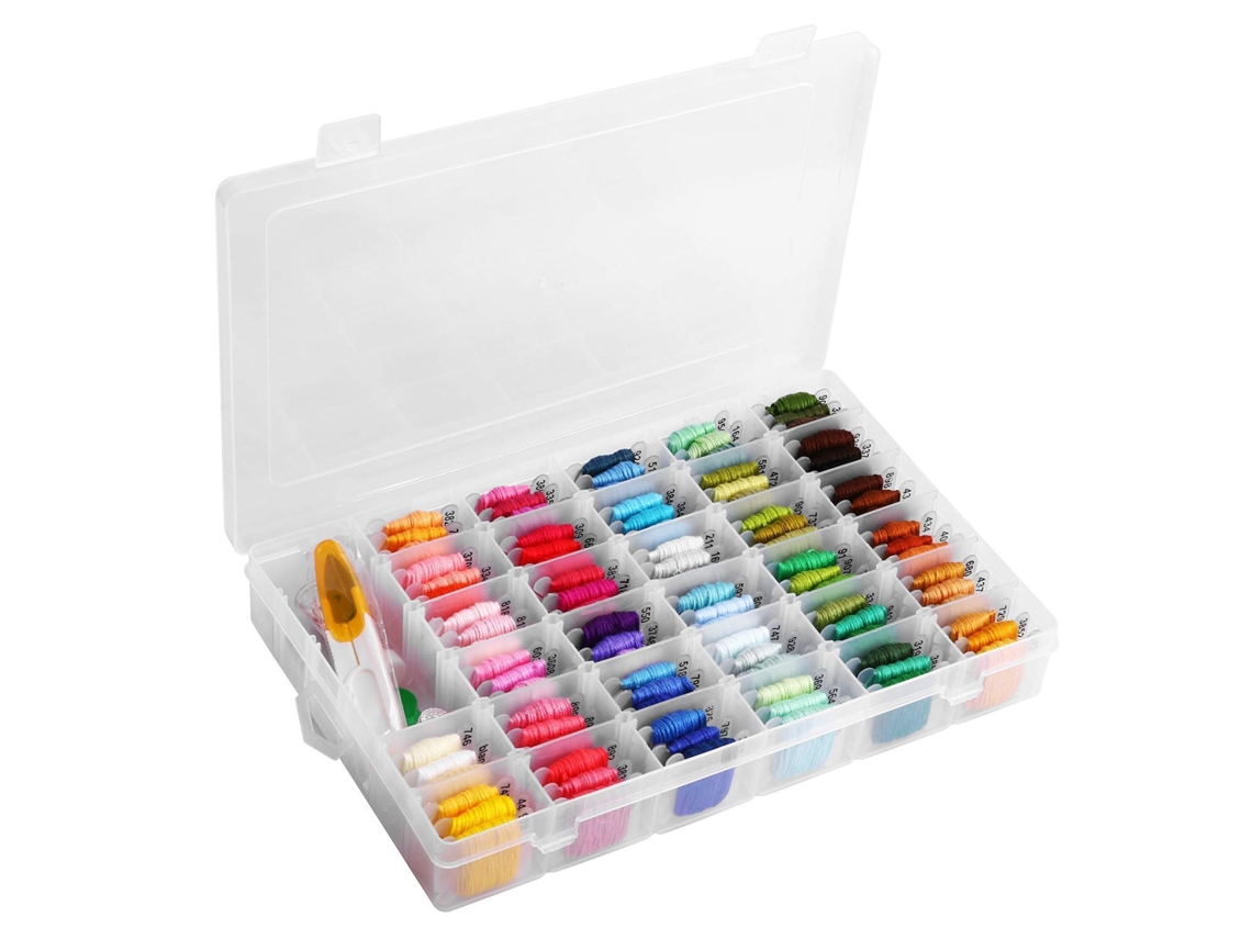 Kit De Pulseira Da Amizade Artisans Dream, Fios De Bordado Multiuso Para Artesanato, Caixa Organizadora Portátil Com Compartimentos Ajustáveis Para F