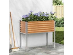 Vidaxl Vaso De Jardim Marrom Claro 100 X 45 X 90 Cm Aço Galvanizado