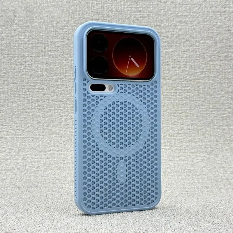 Capa Magnética Rígida De Policarbonato Para Dissipação De Calor (xiaomi 17 Pro Max, Azul Celeste)