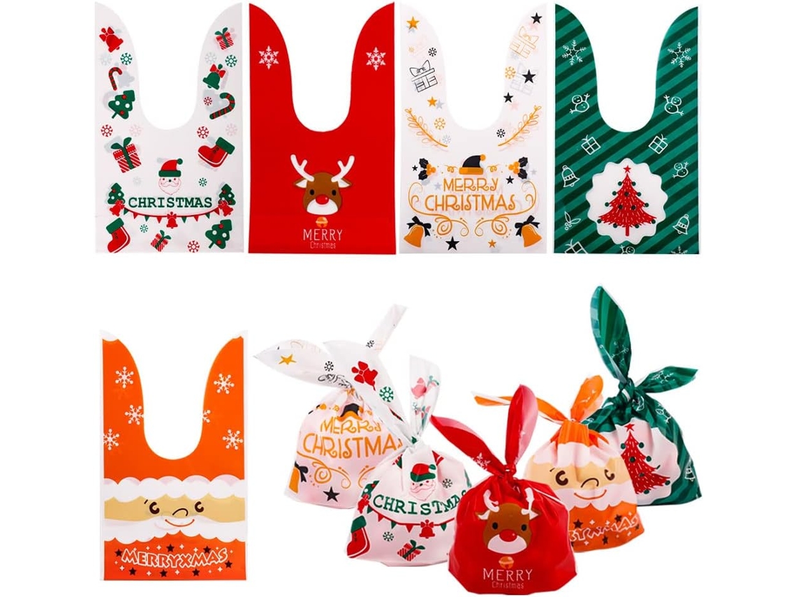 Conjunto De Sacolas De Natal, Sacolas Para Doces, Para Presentes, Para Biscoitos, Embalagem Para Presente De Natal (5 Modelos)
