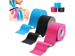 Lurelia Fita Cinesiológica, Kinesiology Fita 3 Rolls, Mixed 5 M X 5 Cm Each, Sports Fita À Prova D'água Perfet