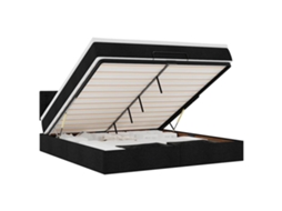 Ottoman Bed, Ottoman Beds Vidaxl Preto Tecido (180 X 200 Cm)