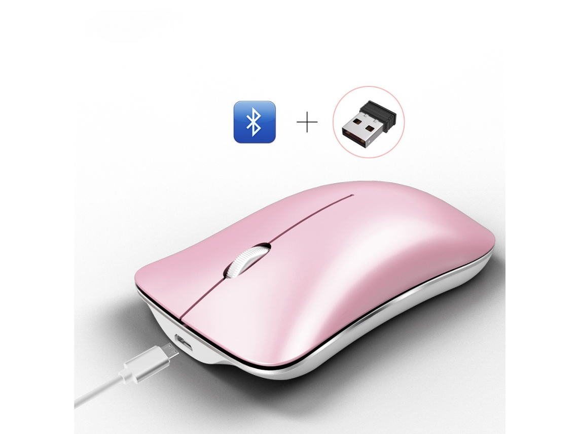 Novo Mouse Recarregável Silencioso Bluetooth Mouse Dual Mode Bluetooth 2.4G Mouse Sem Fio Adequado Para Jogos De Escritório