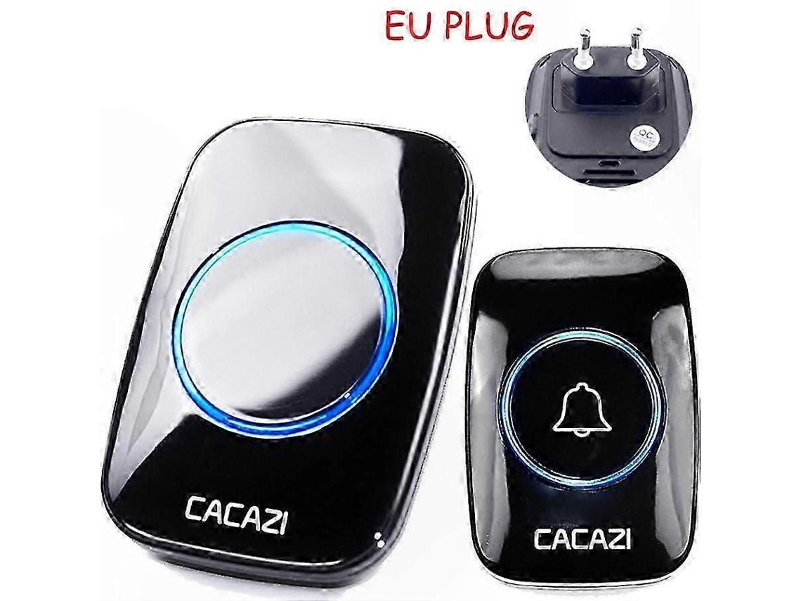 Campainha Sem Fio À Prova D'água Com Alcance De 300 M, Plugue Europeu, Campainha Inteligente, Sistema De Alerta Remoto Para Portas Alimentado Por