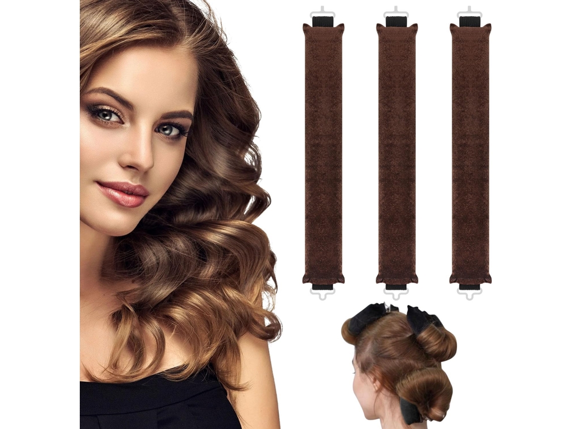 Curl Artifact Foam Curler Curling Roller Pacote com 3 Nicecee (marrom, grande)