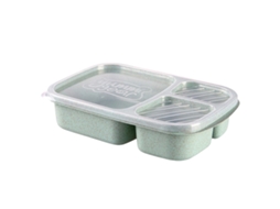 Lancheira, 3 Compartimentos, Empilhável, Para Lanches, Adequado A Micro-ondas, Para Organização Doméstica Na Cozinha E Bancada