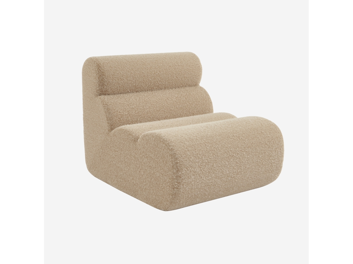 Módulo Para Sofá Modular Em Efeito Alpaca Embalado A Vácuo,1 Lugar, Bege