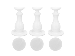 Primerox 3pcs Travão de Porta Borracha para Máquina de Lavar Frontal com Copo de Sucção Branco