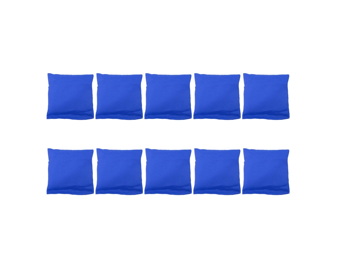 10pcs Sacos De Feijão Para Crianças Nylon Pequenos Brinquedos Com Pelotas De Plástico Para Jogo De Lançamento Familiar Azul
