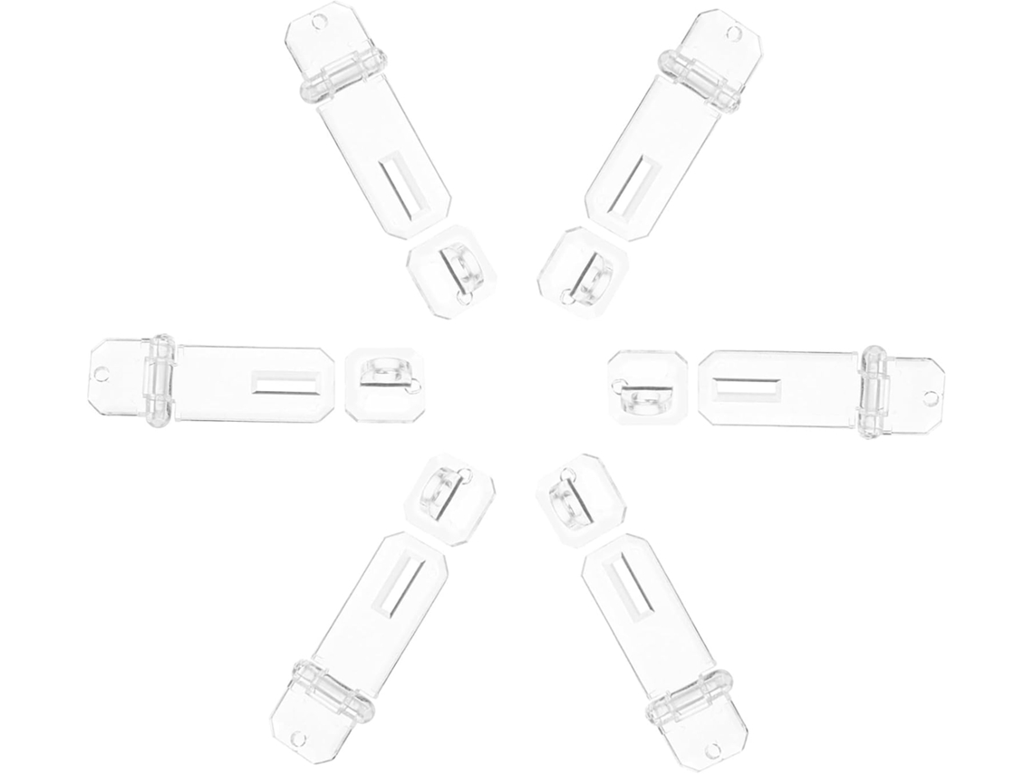Aboofan Conjunto De 6-mini Fechos Acrílico Transparente Para Portas Armários, Fechos De Dobradiça Transparentes Para