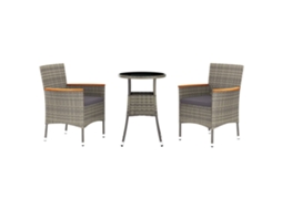 Garden Bistro Set, Garden Bistro Sets Vidaxl Cinzeto Rattan / Vime (n/a)