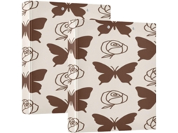 Pasta Escolar com 3 Anéis, 1,5 Polegadas com Sacos Internos, Embalagem com 1 ou 2 Pastas Rígidas de Camada Úmida, Design Elegante