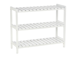 Sapateira Madeira de Pinho e Mdf Cor Branco 70x26x57,5cm Homcom