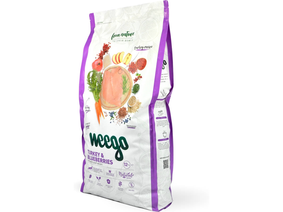 Ração Seca para Cão WEEGO Peru e Mirtilos (12 kg)