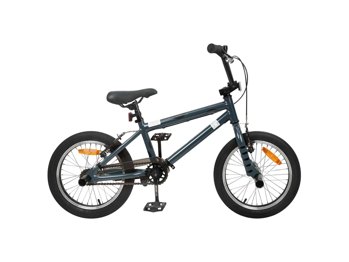 Vidaxl Bmx 16 Polegadas Para 5-8 Anos Cinzento-escuro