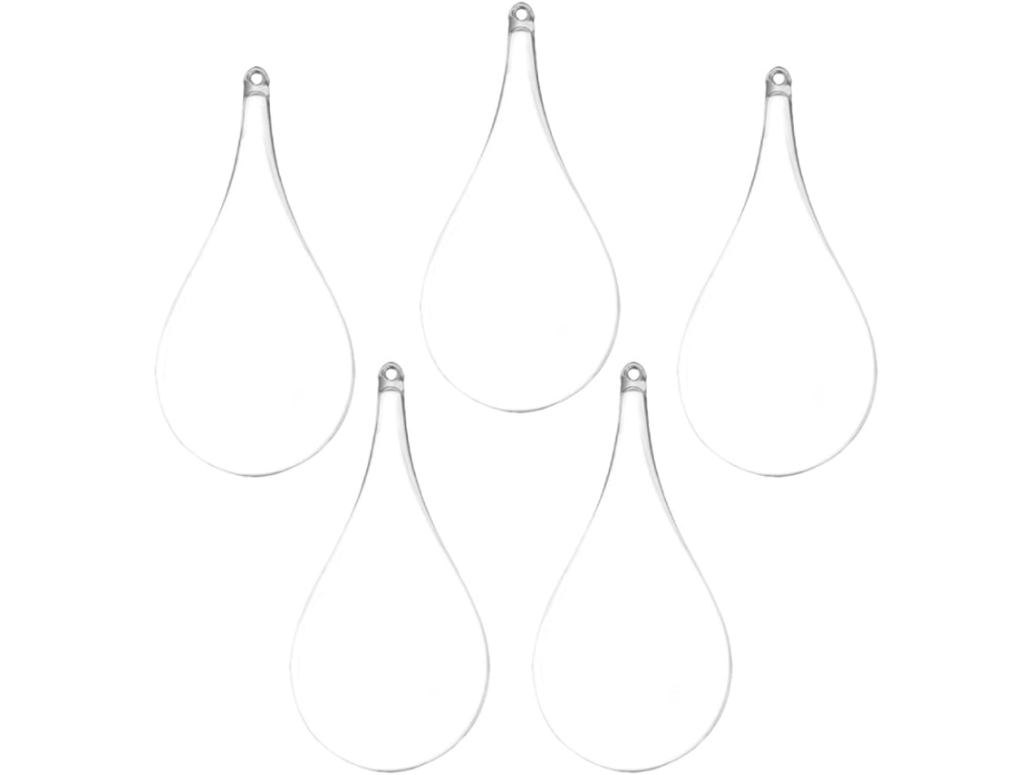 Bolas Plástico Transparentes Preenchíveis Conjunto 5 Leves Decorativas Parede GOKOCO