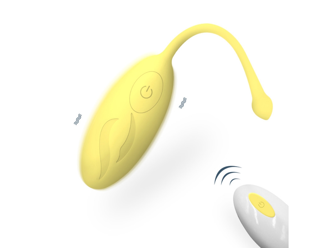 Mini Vibrador de Controle Remoto Estimulador de Clitóris de Ponto gFeminino Amarelo YIZHOOD