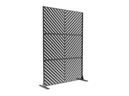 Parede Divisória Kekan Aço 180 X 120 Cm Preto CASA.PRO