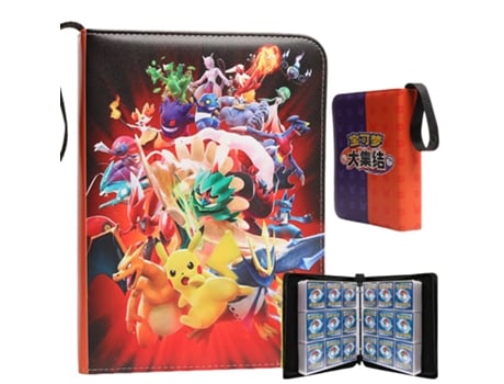 Álbum Pokémon Tcg V Reel Em Couro Pu Com Zíper | 900 Cartas | Hlx 191
