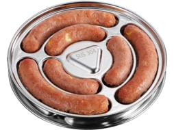 Molde de Salchichas de Acero Inoxidable 6 Cavidades Antiadherente para Hacer Hot Dogs Herramientas de Horneado Redondo