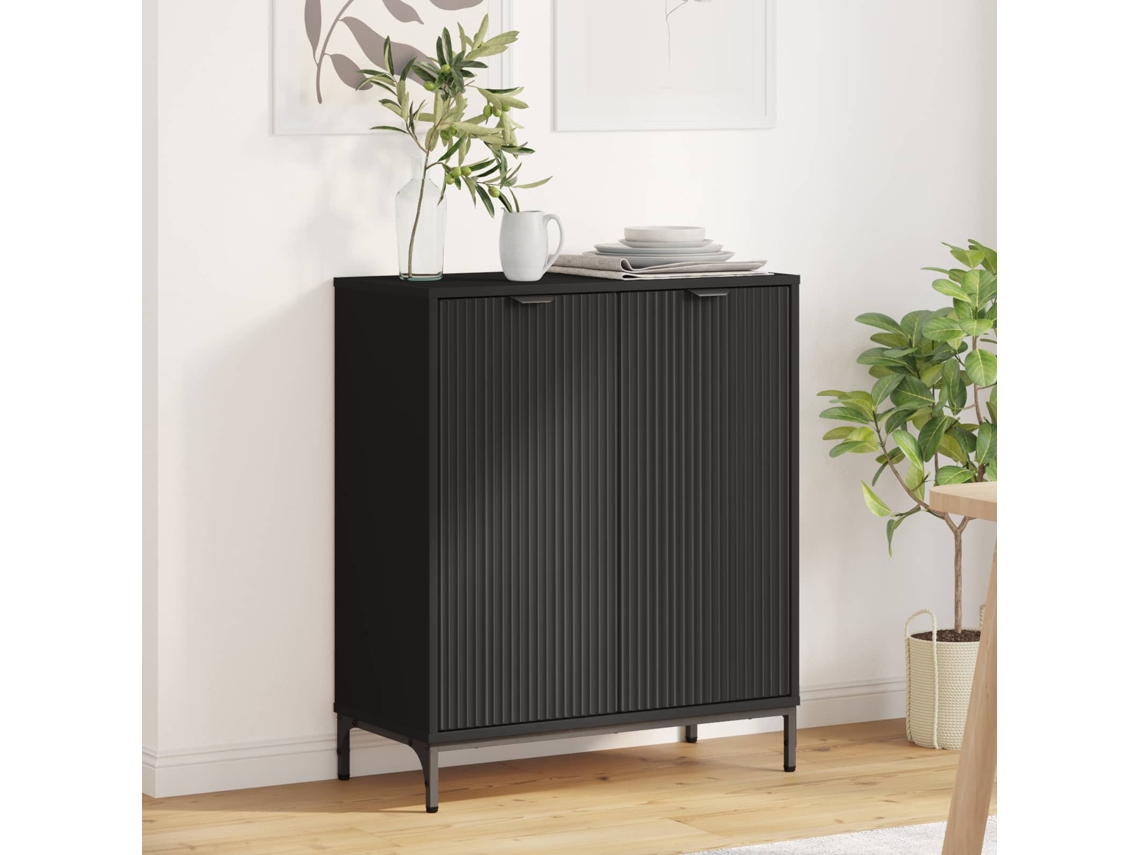 Vidaxl Buffet Preto 69,5 X 33 X 82 Cm Madeira Processada