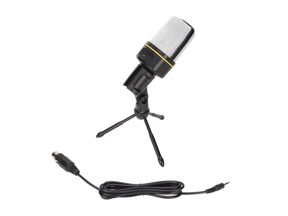 Microfone De Condensador Profissional De Estúdio Para Computador, Mic Para Pc, Notebook E Transmissão Ao Vivo Com Suporte
