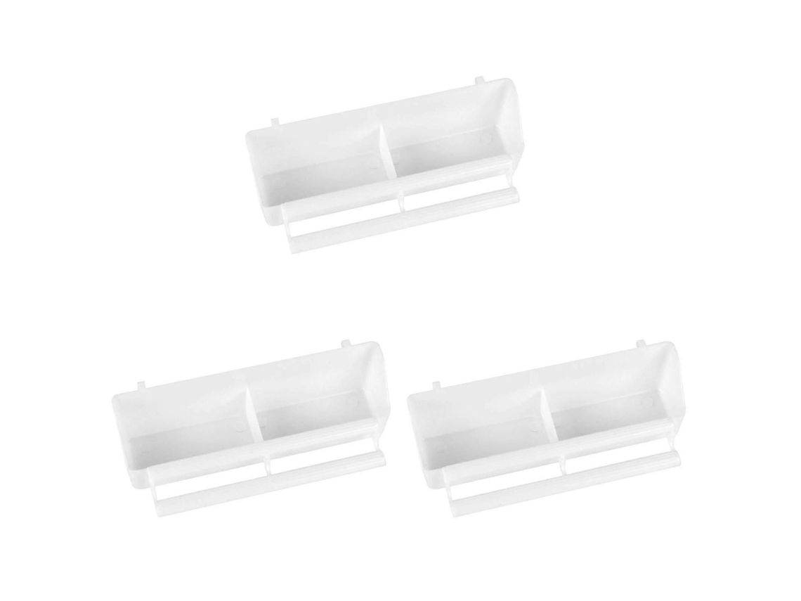 3 Alimentadores De Pássaros De Plástico Com 2 Compartimentos Para Gaiolas