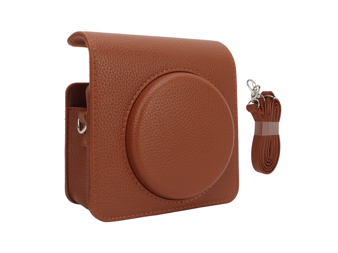 Vintage Camera Case Brown Pu Leather Removable Front Section With Adjustable Shoulder Strap Camera Protective Case For Instax Square Sq40 LAXISCREED