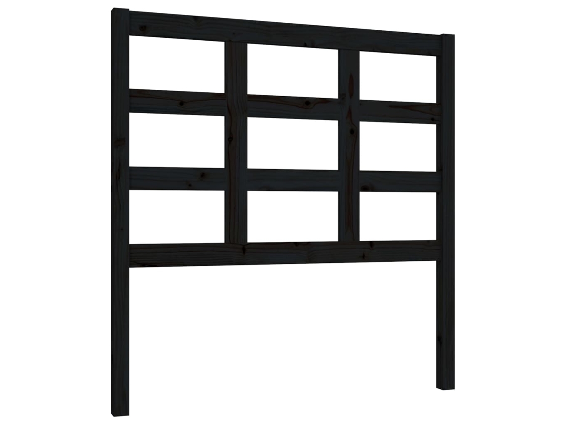Bed Headboard, Bed Headboards Vidaxl Preto Madeira De Pinho (95.5 X 100 Cm)