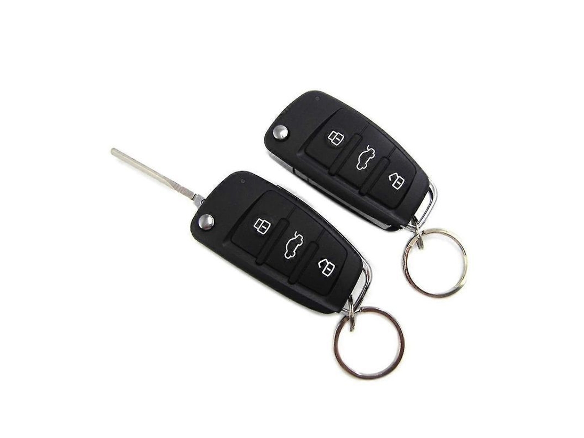 Kit de trava central sem chave para carro com controle remoto e aplicativo para celular, preto.