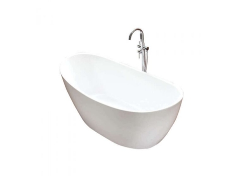 Maya Banheira Ilha Banheira Oval Moderna e Clean Acrílico Branco 80X170X68Cm