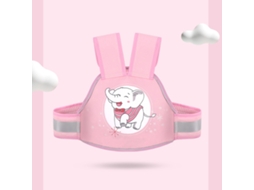 Correia de Segurança Infantil Respirável Anti queda para Motocicleta Elétrica Elefante Rosa XIAOMOYU