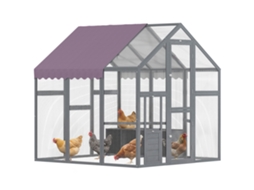 Terrário Para Galinhas, Galinhas, Galinheiro Com Telhado Impermeável, 2 Caixas De Ninho, 2 Poleiros, Para 6-8 1,7 1,8 1,8