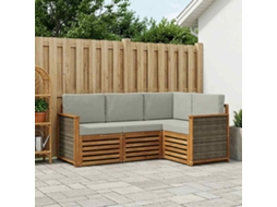Vidaxl Conjunto De Sofás Para Exterior 4 Unid. Poliéster