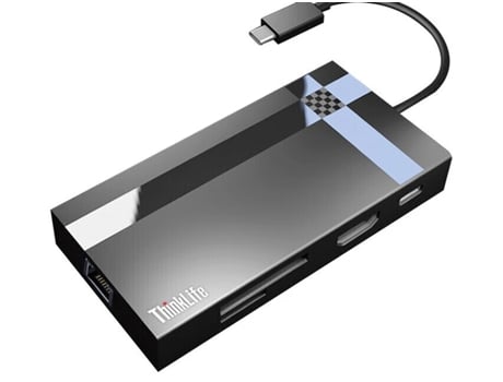 Adaptador THINKPAD 8In1 Lc08 Type-C a 3Usb3.0 Rj45 1000Mbps Sd/Tf Hdmi Pd para Huawei Mate40/P50 S20