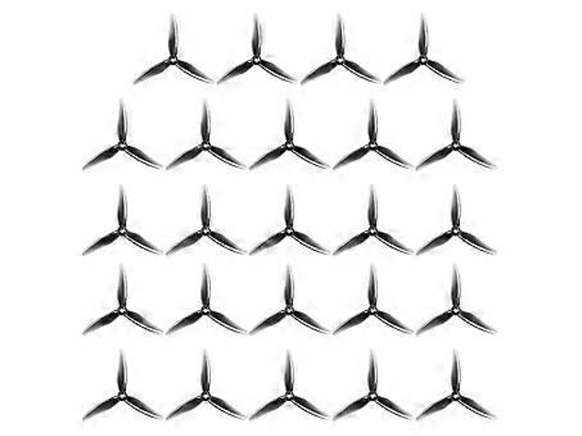 Hélice Fpv 51466 V2 De 5 Polegadas E 3 Lâminas, 24 Peças, Hélice Para Drone De Corrida Fpv Rc, Cinza Slowmoose