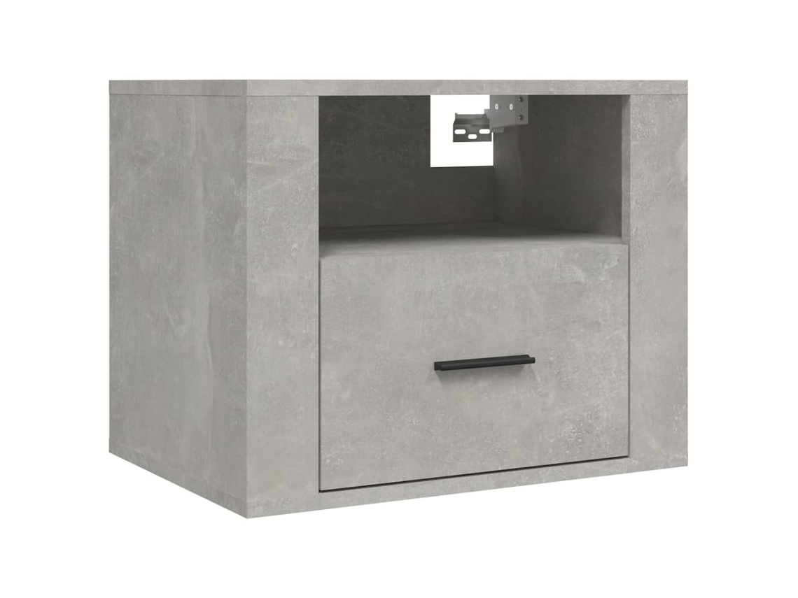 Wall-mounted Bedside Cabinet, Wall-mounted Bedside Cabinets Vidaxl Cinzeto Madeira Processada (n/a)